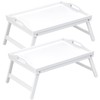 Mxbamhyc 2 Pack Bed Tray Table Breakfast Trays Serving Tray