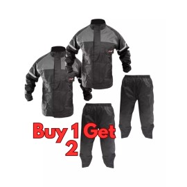 AVE Motorcycle AVE Black/Grey Unisex Rain Suit 2 pc
