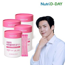 Nutri D Day Low Molecular Fish Collagen Plus 90 sachets, 4 packs (12 months supply) / 뉴트리디데이 저분자 피쉬콜라겐 플러스 90포 4통 12개월분