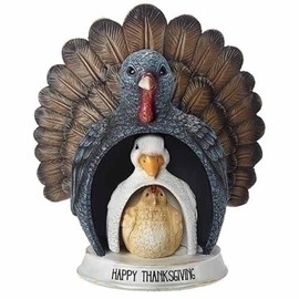 Roman 3pc Nesting Turducken Thanksgiving Holiday Figure 9.5"