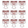 19mm 80pcs Binder Clips Strong Clamping Force Metal Hollow Tail