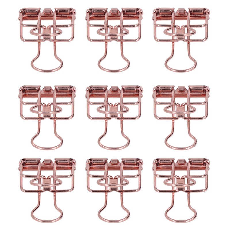 19mm 80pcs Binder Clips Strong Clamping Force Metal Hollow Tail