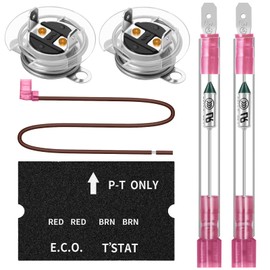 RV Water Heater Thermal Cutoff Kit - ECO Thermostat Assembly - Compatible with Atwood 91447 93866 Models # GCH6-4E GCH6-6E G6A-7E G6A-8E GC6AA-9E GCH10A-2E G610-3E GH610-3E XT Series (2 Pcs)