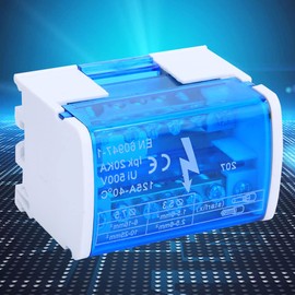 Caja de conexiones de bloque de terminales, caja de distribución de terminales de carcasa ignífuga monofásica para uso industrial