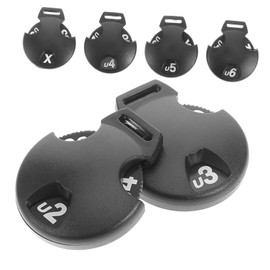 SUPVOX 6Pcs Golf Club Head Cover Tags with Rotating Number Labels Plastic Id Labels for Identification Durable Headcovers for Fairway and Driver Clubs Black