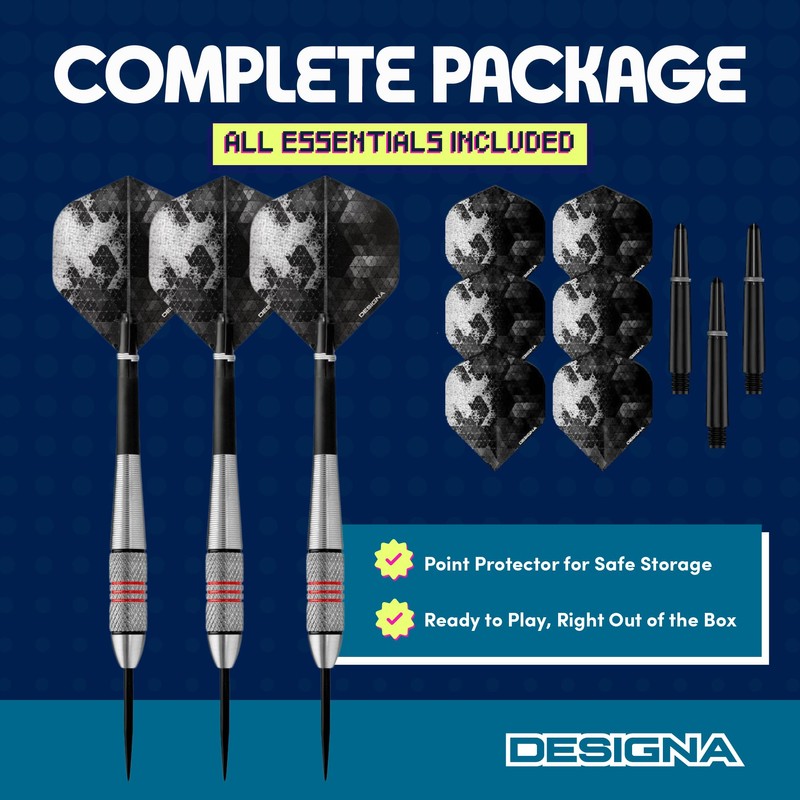 Designa Darts Meteors | 32g Premium 90% Tungsten Heavy Barrel