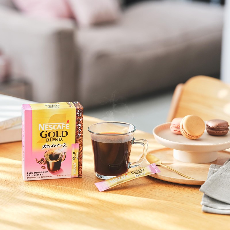 Nescafe Gold Blend Caffeine Half Stick Black 20P (2g), Regular