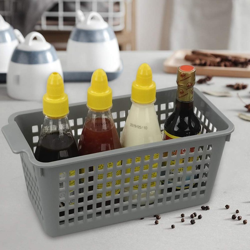 Annkky Plastic Small Storage Baskets, 4 Packs Kitchen Cupboard Baskets