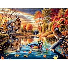 Ceaco Patrick J. Costello - Coming Home Collection - Mill Pond Woodies Jigsaw Puzzle, 750 Pieces