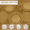 CLIYTICA Gold Plastic Plates Set-50 Guest 9" Dinner Plates &