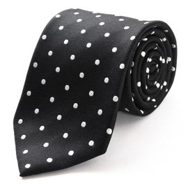 MICHIKO LONDON Brand Necktie, 100% Silk, Woven Pattern, Checkered Dots -
