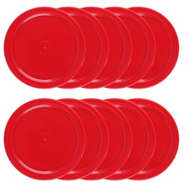 ZYWQ 10 Pcs Air Hockey Pucks, 2 Inch Air Hockey Puck Set for Air Hockey Table, Red Home Air Hockey Heavy Replacement Pucks Parts Set for Game Tables Accessories, for Air Hockey Paddles and Pucks