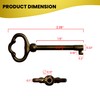 NATIKON KY-2AB Antique Brass Plated Hollow Barrel Skeleton Key (Pack