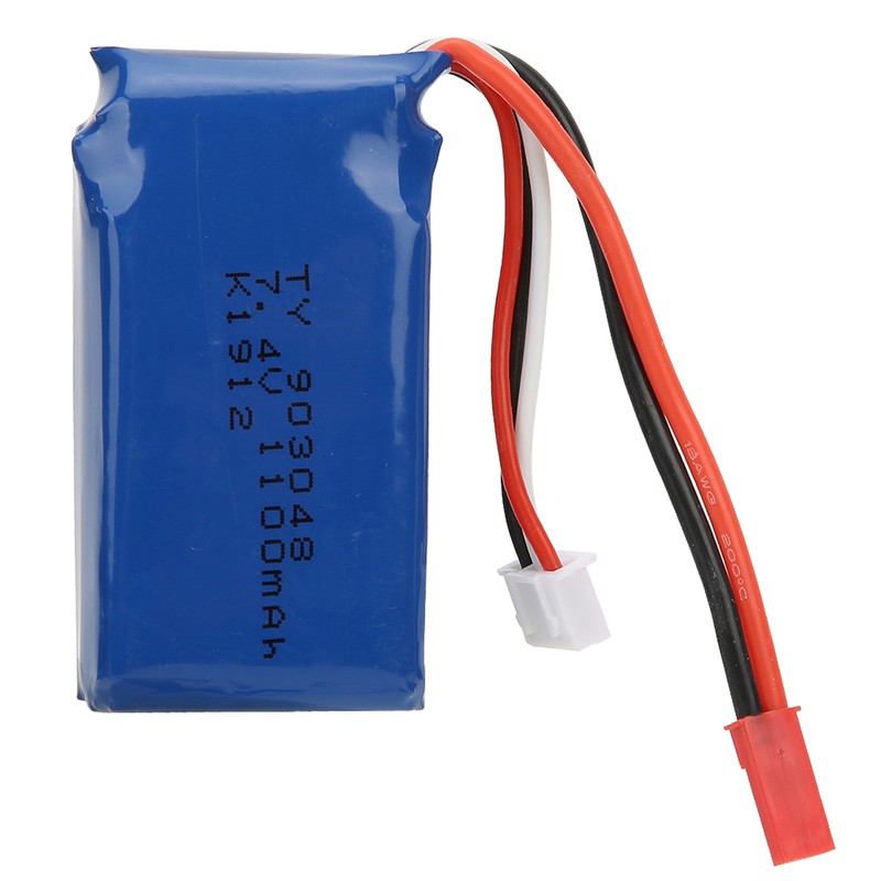 7.4V 1100mAh RC Helicopter Battery with 3-Way Conversion Line Fits