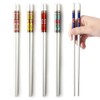 Chopsticks, 5 Pairs Chopsticks Reusable, Bone China, Dishwasher Safe, 9