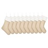 Kunyida 18" Burlap Christmas Stockings Bulk Plain Xmas Neutral Stockings
