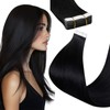 Hetto Tape Extensions Real Hair 55 cm Black Hair Extensions