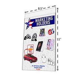 Marketing Holders Lot of 1 - 8.5" X 11" Economy Wall Mount Sign Holders with Screw Holes (portrait)