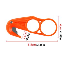 NffPOTRee 2 Pack Fish Belly Remove Cutter，Heavy Duty Carbon Steel Bait Knife, Non-Slip Ergonomic Handle - Fishing Gutting Tool for Freshwater & Saltwater