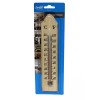 Dependable Industries Wood Indoor Wall Thermometer with Double Scales Fahrenheit