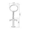 PATIKIL Initial Letter Keychain, Letter T Key Chain DIY Pendant