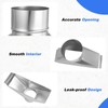 Rocaris 3-1/4" x 10" x 5'' Galvanized Rectangular to Round