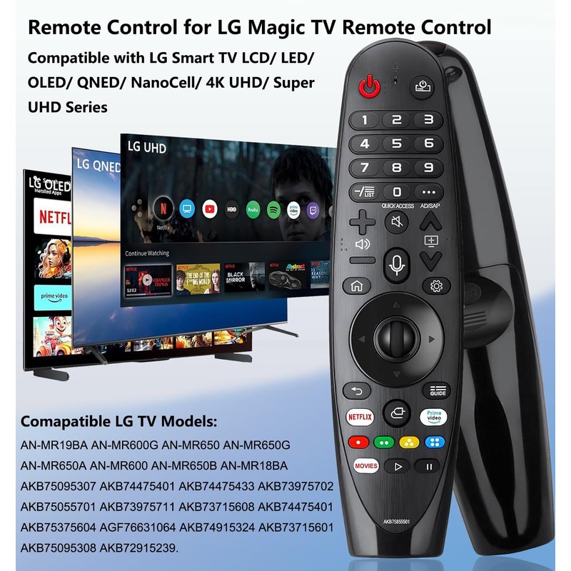 Replacement Remote for LG Smart TV Magic Remote, for LG