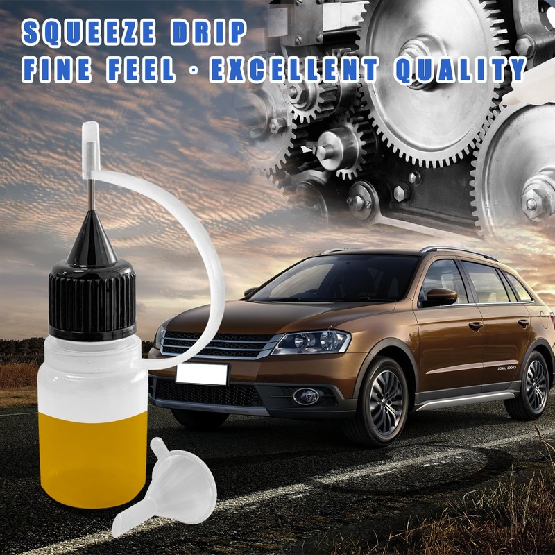 Augeny 3PCS Needle Tip Glue Bottle, 5ML Blunt Needle Tip