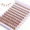 outopen Brown Lashes Clusters 140Pcs Natural Look False Eyelashes Extensions