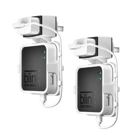 Outlet Wall Mount for Blink Sync Module 2,Simple Mount Bracket Holder for All-New Blink Outdoor and All-New Blink Indoor Home Security Camera with Easy Mount Short Cable (2Pack,White)