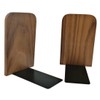 Simple Natural Black Walnut Wood Japanese Style Bookends Bookends for