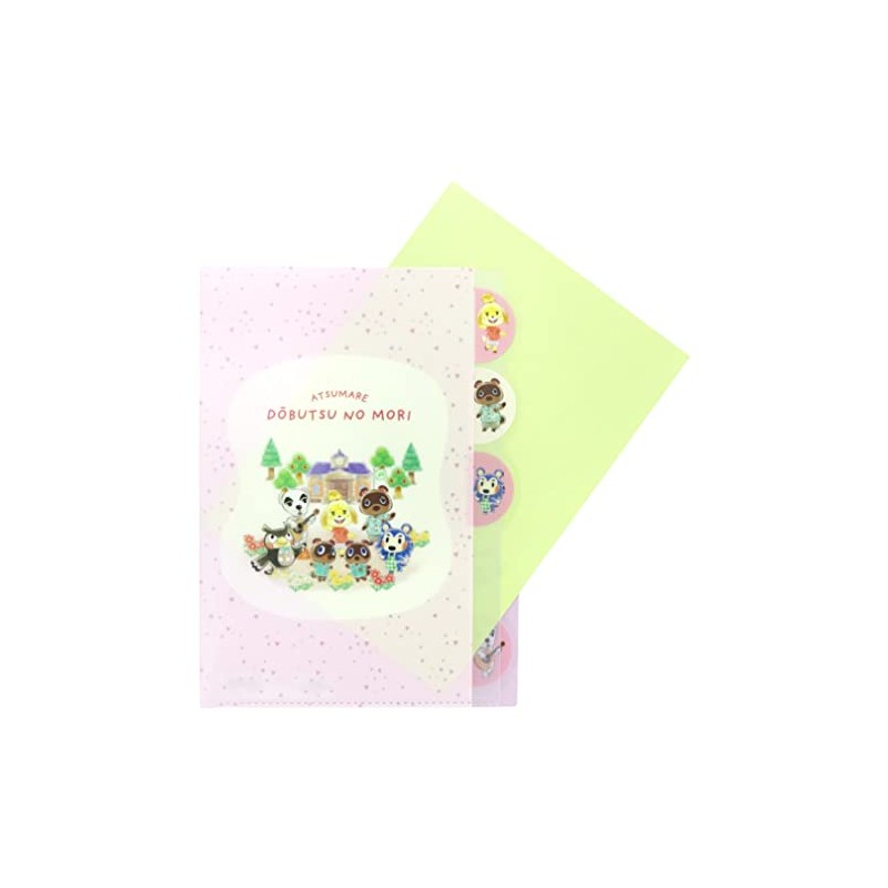 Sunstar Stationery Atsume Animal Crossing, Clear File, Die Cut, A4,