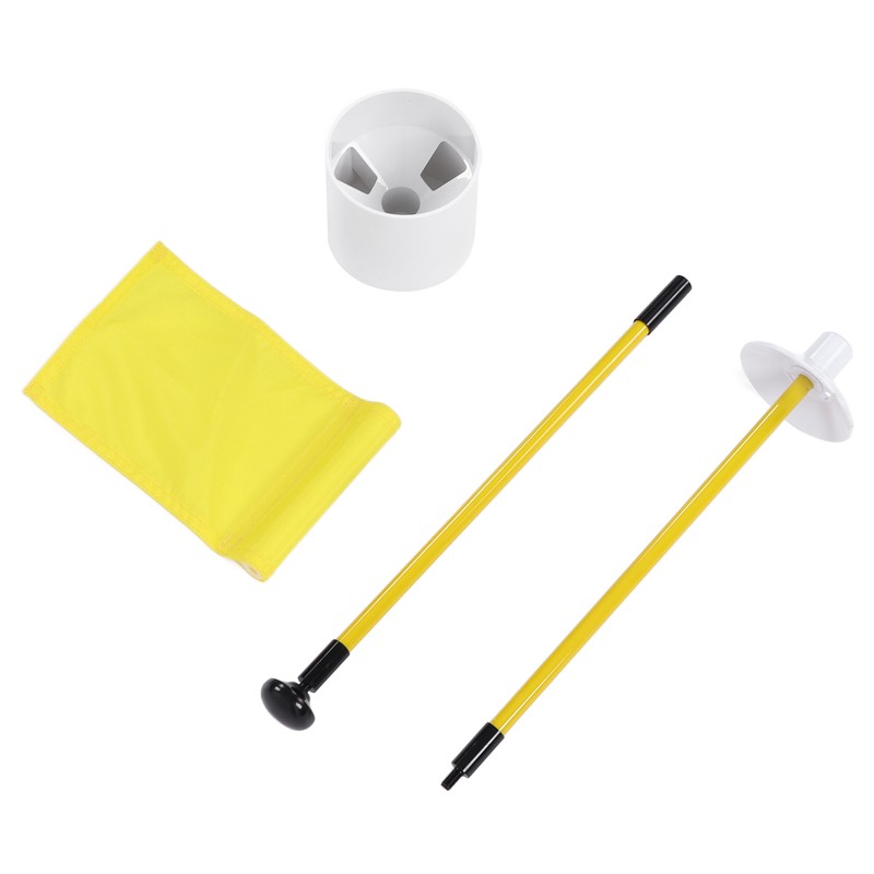 Practice Golf Hole Pole Cup Flag Stick Detachable 2 Section