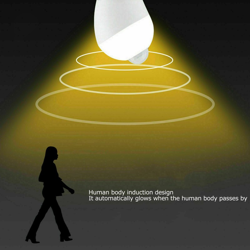 E27 Human Sensor Light Bulb 7W LED Induction Lamp for