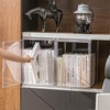 BOHOIDEE 2PACKS Clear Book Storage Organizer for Bookshelf, Plastic Stackable