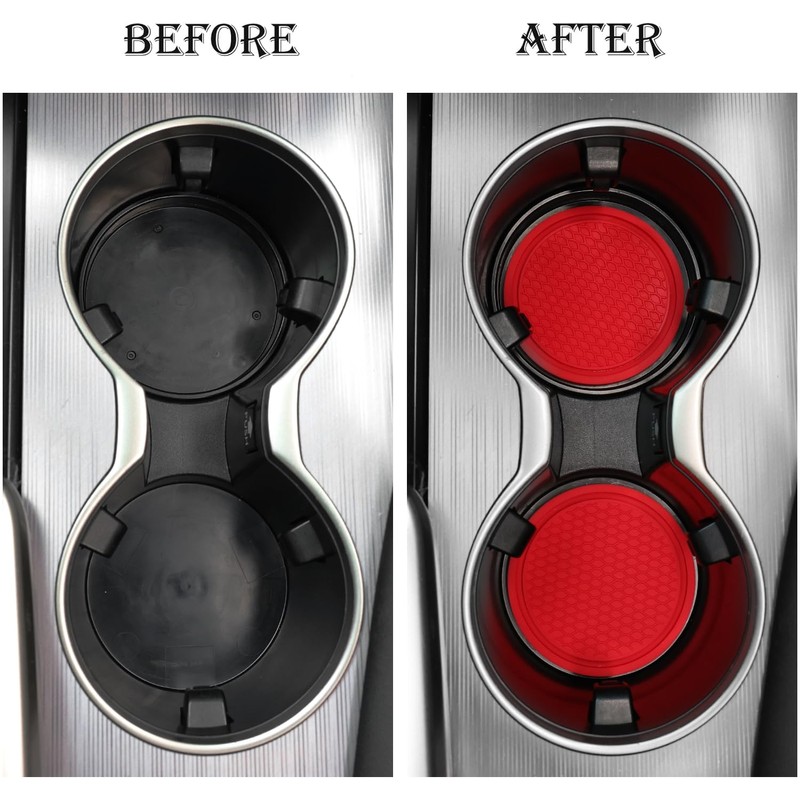 SINGARO Car Cup Coaster, 4PCS Universal Non-Slip Cup Holders Embedded