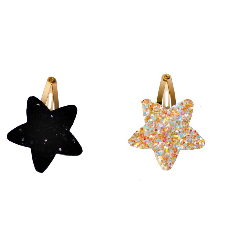 Girls Hair Clips Handmade Sparkly Hair Clips Barrettes,Neutral Fabric Snap