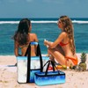 Bluboon Mesh Beach Bag with Cooler Sections Pool Bag for
