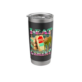 I Eat Cement Funny Cat Meme Absurd Surreal Gen-Z Humor Stainless Steel Insulated Tumbler