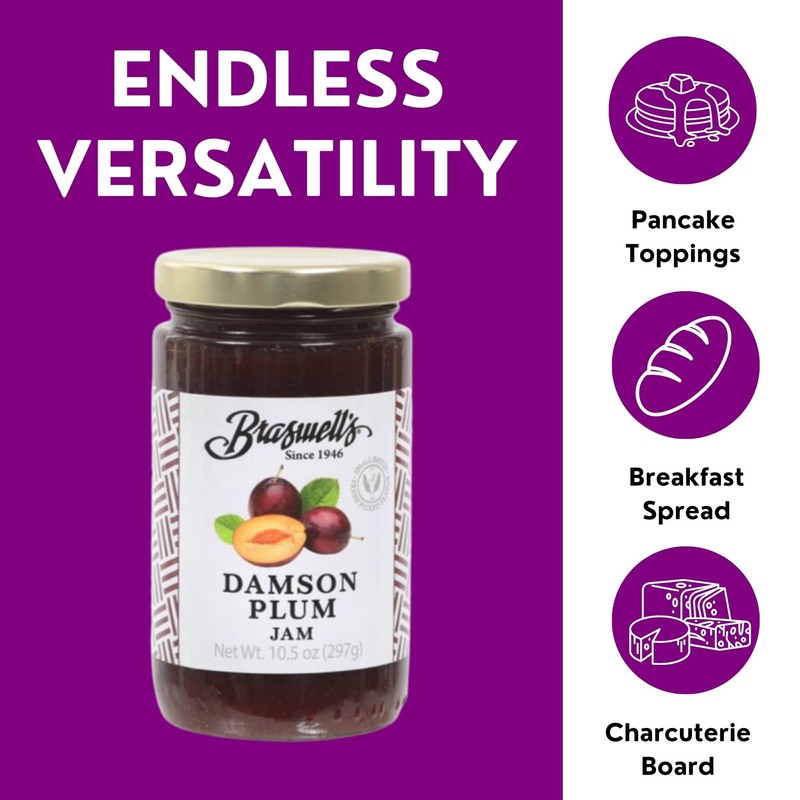 Damson Plum Jam, 10.5 Ounce Jar