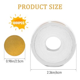 1000 Pcs Gold Round Scratch Off Stickers, Scratch Card Stickers, 1 inch Gold Round Custom Stickers Scratch Stickers, Scratch Off Stickers for DIY, Scratcher Stickers for Scratch Tickets