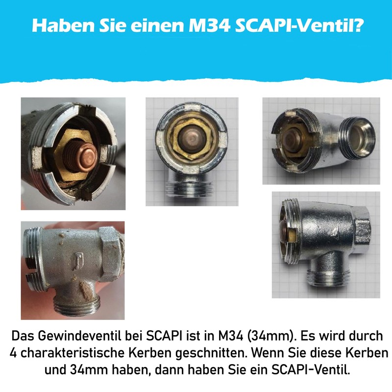 BLUMKRAFT Radiator Adapter Compatible with M34 x1.5 SCAPI (Prototype) to