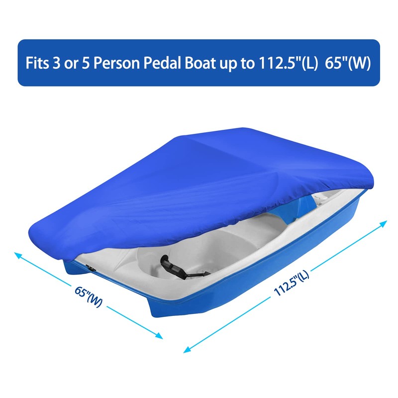 iCOVER Pedal Boat Cover, Fits 3 or 5 Person Paddle
