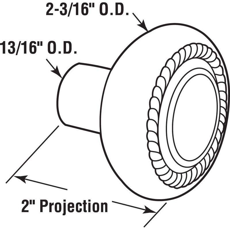 Prime-Line E 2642 Colonial Style Door Knobs, 1/4 In. Square