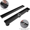 EXF Linear Shower Drain 18 Inch Matte Black with Reversible