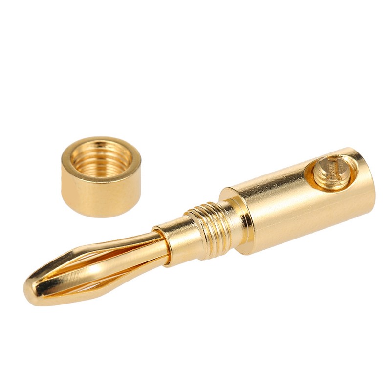 Banana Plug Connector Corrosion-Resistant Banana Connector for Audio Video Amplifier