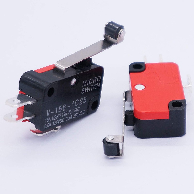 Twidec/6Pcs Micro Limit Switch Long Hinge Roller Arm Switch for