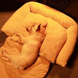 Abrigo Hooks Dog Bed Dog Bed Unique Design Quilt Pillow Dog Bed Enclosed Dog House Winter Available Warm Dog Sofa (Large)                             