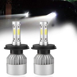 Bombillas para Faros Delanteros LED, 2 Piezas H4 LED 36W 8000LM Bombillas para Faros Delanteros de Automóvil de Haz Alto/bajo 6000K (blanco)