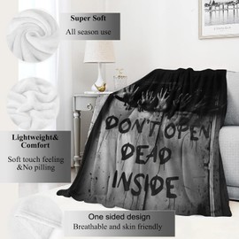 VODRM Horror Gothic Blanket,with Zombie Hands Throw Blankets,Gifts for Women Men, Lightweight Soft Fleece Cozy,for Sofa Couch Bed Room Travel,Festival Halloween Spooky Goth Decor,50x60in